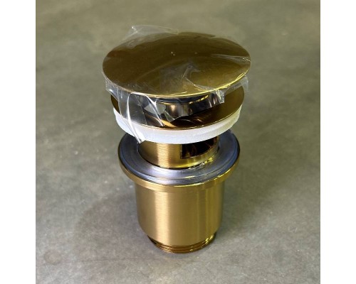 Донный клапан 1-1/4", 80мм с переливом, Золото