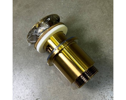 Донный клапан 1-1/4", 80мм с переливом, Золото