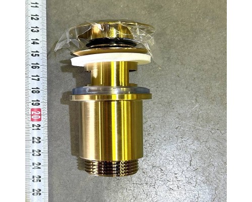 Донный клапан 1-1/4", 80мм с переливом, Золото