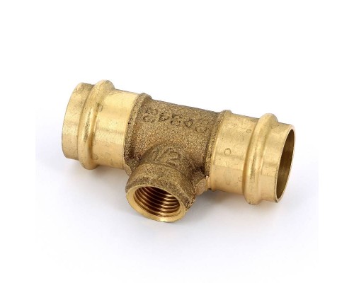 Тройник пресс-В IBP 28 х 1/2" х 28 бронза Тройник пресс-В IBP 28 х 1/2" х 28 бронза