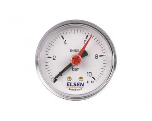Манометр, ELSEN, Ø-100, 1/4, Н, осевой, PN, бар-0-6