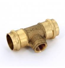 Тройник пресс-В IBP 28 х 1/2" х 28 бронза