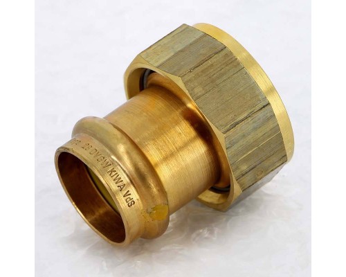 Муфта пресс-В с накидной гайкой плоская прокладка бронза Profipress G VIEGA 28х1"1/4