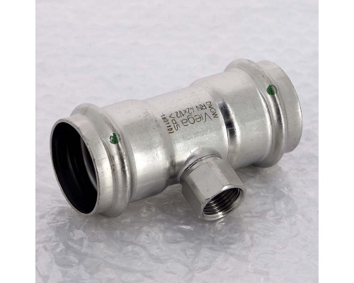 Тройник пресс-В нержавеющая сталь Sanpress Inox VIEGA 42x1/2BPx42