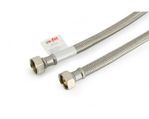 Гибкая подводка для воды UNI-FITT DN 13 ВВ 3/4" 150 см DN 13 оплётка из нержавеющей стали