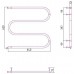 Стилье М-образный Полотенцесушитель электрический 60x60h, цвет без покрытия 00503-6060