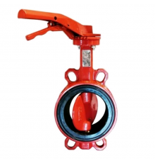 Затвор дисковый поворотный межфланцевый Tecofi ЭПДМ, PN16 Ду50 с ручкой, корпус и диск ковкий чугун, манжета