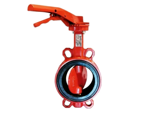 Затвор дисковый поворотный межфланцевый Tecofi ЭПДМ, PN16 Ду50 с ручкой, корпус и диск ковкий чугун, манжета