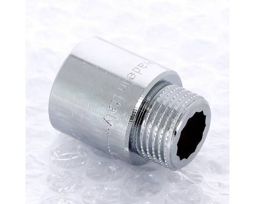 Удлинитель НВ хромированный UNI-FITT 1/2"x25мм Удлинитель НВ хромированный UNI-FITT 1/2"x25мм