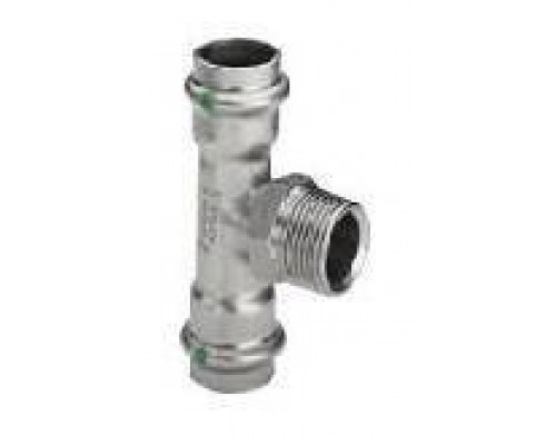 Тройник Sanpress Inox, с SC-Contur, 35 x 3/4 x 35 мм, нержав.сталь Тройник Sanpress Inox, с SC-Contur, 35 x 3/4 x 35 мм, нержав.сталь
