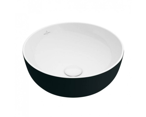 Раковина, Villeroy&Boch, Artis, шгв 430-430-125, отверстия для смесителя-отсутствуют, цвет-Coal Black