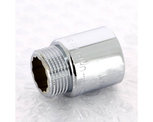 Удлинитель НВ хромированный UNI-FITT 3/4"x30мм Удлинитель НВ хромированный UNI-FITT 3/4"x30мм