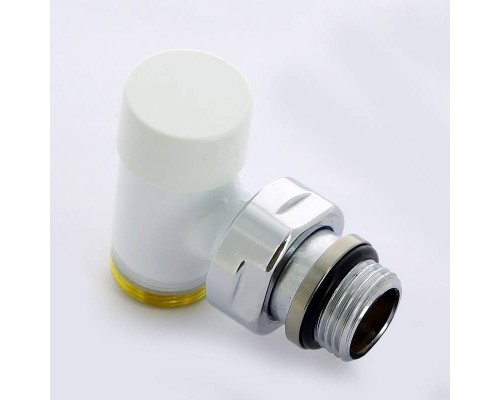Вентиль обратный Carlo Poletti Compact угловой НН 1/2" х М24 х 19 цвет белый