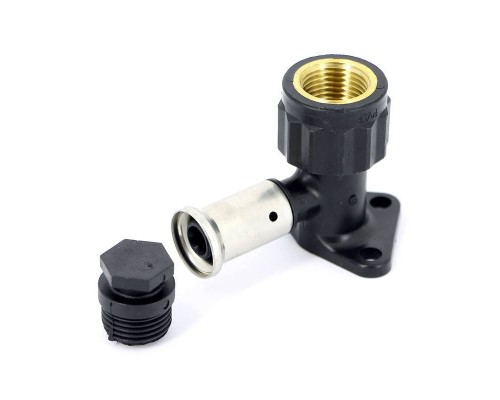 Водорозетка пресс-В PVDF с заглушкой HENCO 16x1/2"