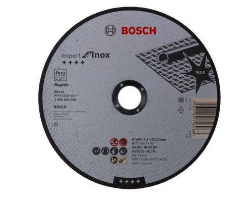 Отрезной диск Expert for Inox  180 х 1,6 мм (2608603406)