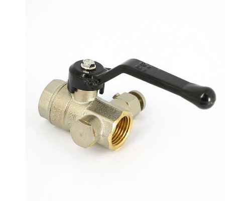 Кран Pride LD ВВ 1/2" с дренажным вентилем (заглушка 1/4") ручка