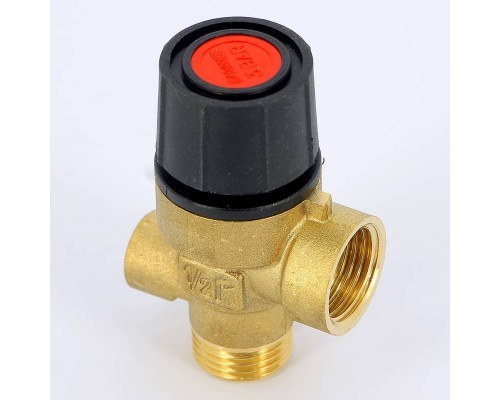 Клапан предохранительный НВ с отверстием для манометра 1/4" EMMETI 1/2" 3 бар