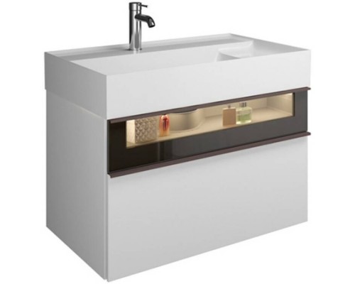 Тумба под раковину, Burg, Yumo, шгв 815-470-610, цвет-White high gloss