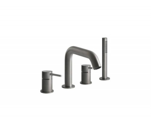 Смеситель для ванны и душа, Gessi, BATH316, цвет-Steel Brushed