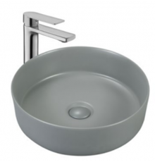 Раковина, Splendy, Bliss, шгв 405-405-120, отверстия для смесителя-отсутствуют, цвет-серый матовый