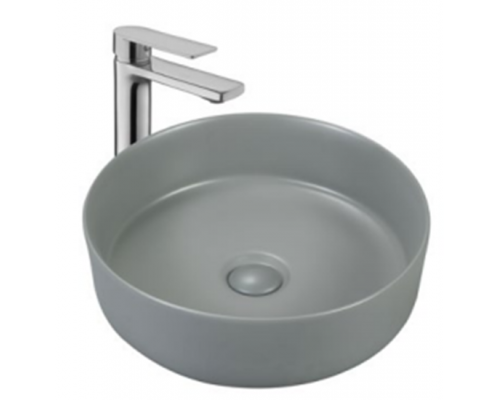 Раковина, Splendy, Bliss, шгв 405-405-120, отверстия для смесителя-отсутствуют, цвет-серый матовый