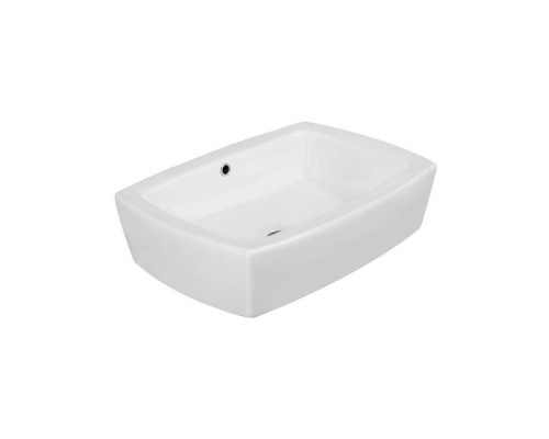 Раковина, Jaquar, Kubix, шгв 595-440-185, отверстия для смесителя-отсутствуют, цвет-белый