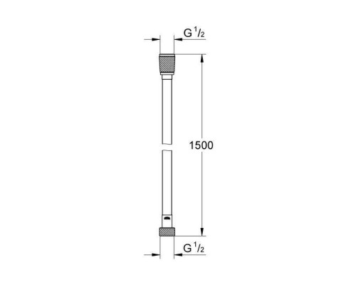 Душевой шланг GROHE VitalioFlex Silver, 1500 мм, хром (27505001)
