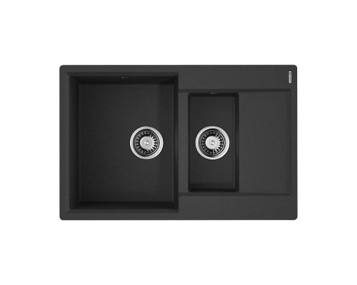 Omoikiri Daisen 78-2-BL Кухонная мойка Artgranit 78x51 см, цвет: черный 4993334