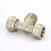 Тройник обжим-Н никелированный TIEMME 16х1/2"х16