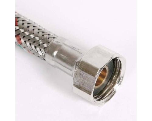 Гибкая подводка для воды UNI-FITT DN 8 ВВ 1/2" 80 см оплетка из нержавеющей стали