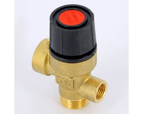 Клапан предохранительный НВ с отверстием для манометра 1/4" EMMETI 1/2" 3 бар