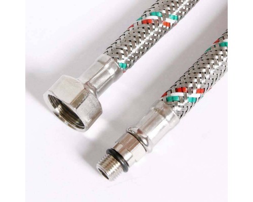 Гибкая подводка для смесителя UNI-FITT М10х1 - 1/2" 80 см оплетка из нержавеющей стали Гибкая подводка для смесителя UNI-FITT М10х1 - 1/2" 80 см оплетка из нержавеющей стали