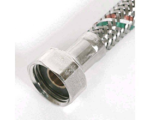 Гибкая подводка для воды UNI-FITT DN 8 ВВ 1/2" 80 см оплетка из нержавеющей стали