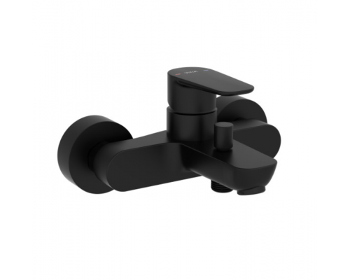 Смеситель для ванны и душа, Vitra, Flow Soft, цвет-черный матовый