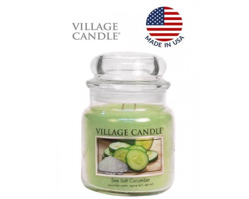 Декоративная свеча Village Candle Огурец и морская соль (389 грамм)