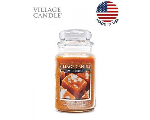 Декоративная свеча Village Candle Золотая Карамель (602 грамма)