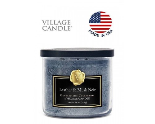 Декоративная свеча Village Candle Кожа и Мускус (396 грамм)