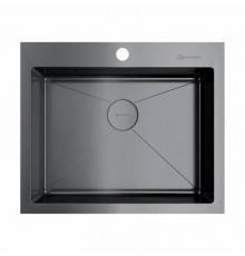 Мойка, OMOIKIRI, Akisame, шгв 590-510-200, отверстия для смесителя-1, цвет-вороненая сталь