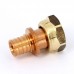Муфта надвижная Rehau В 16х1/2" RX+ бронза с накидной гайкой