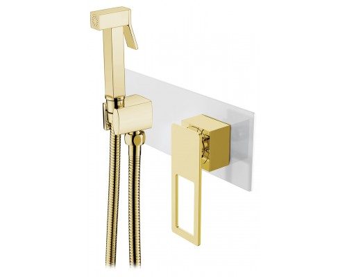 Boheme Q Гигиенический душ со смесителем и встраиваемой частью, цвет: white/gold 147-WG