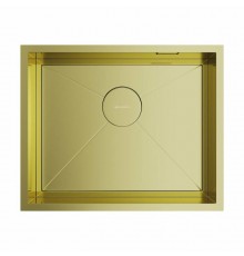 Мойка, OMOIKIRI, Kasen, шгв 540-440-175, отверстия для смесителя-отсутствуют, цвет-светлое золото