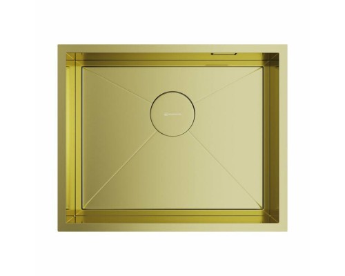 Мойка, OMOIKIRI, Kasen, шгв 540-440-175, отверстия для смесителя-отсутствуют, цвет-светлое золото