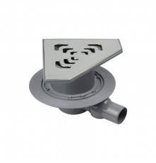 Трап, Pestan, Confluo Standard Angle 1, горизонтальный, DN-50, цвет решетки-хром глянец