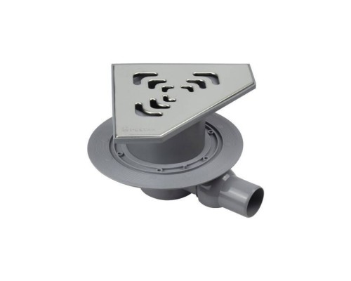 Трап, Pestan, Confluo Standard Angle 1, горизонтальный, DN-50, цвет решетки-хром глянец