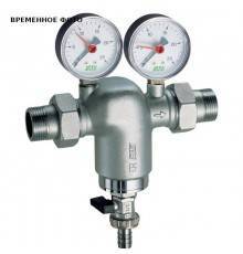 Фильтр хром., 3/4" ВР-ВР, с манометр., 100мкм, Max: 95 °C, 25 бар