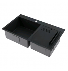 Мойка, Omoikiri, Akisame Side, шгв 860-510-210, отверстия для смесителя-1, цвет-графит