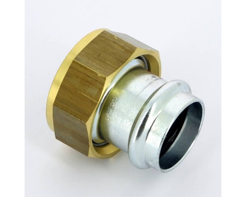 Муфта пресс-В с накидной гайкой и плоской прокладкой оцинкованная сталь Prestabo VIEGA 28х1"1/4