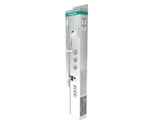 Душевой гарнитур HansGrohe HG Crometta Vario со штангой 65 см и мыльницей белый/хром