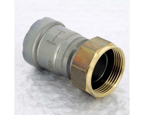 Муфта пресс-В с накидной гайкой Megapress оцинкованная сталь VIEGA 1"x1"1/4