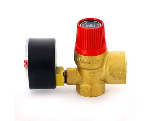 Клапан предохранительный ВВ SVM с манометром WATTS Ind 1/2"х3/4" 2,5 бар Клапан предохранительный ВВ SVM с манометром WATTS Ind 1/2"х3/4" 2,5 бар